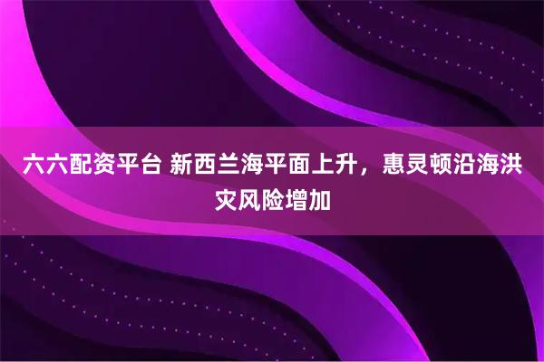 六六配资平台 新西兰海平面上升，惠灵顿沿海洪灾风险增加